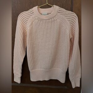 Varley Light Pink Crew Neck Sweater